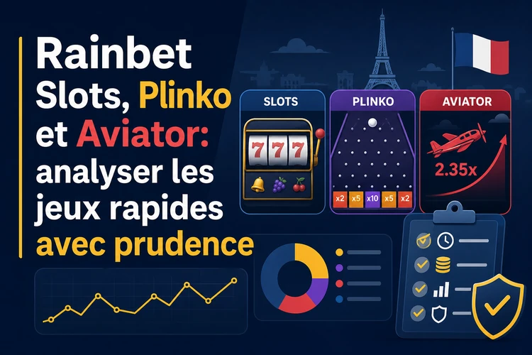 Rainbet Slots, Plinko et Aviator: analyser les jeux rapides avec prudence